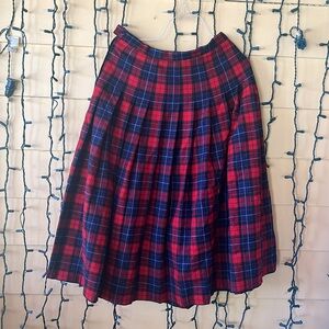 vintage wool plaid Pendleton long skirted black Ladies
